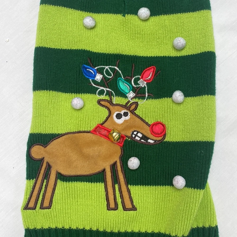 Dog Christmas sweater, and collar